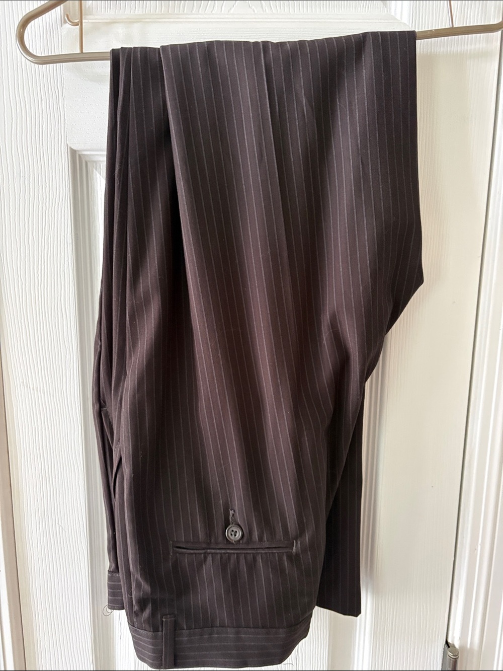 Van Heusen Brown Pinstripe Men's Dress Pants